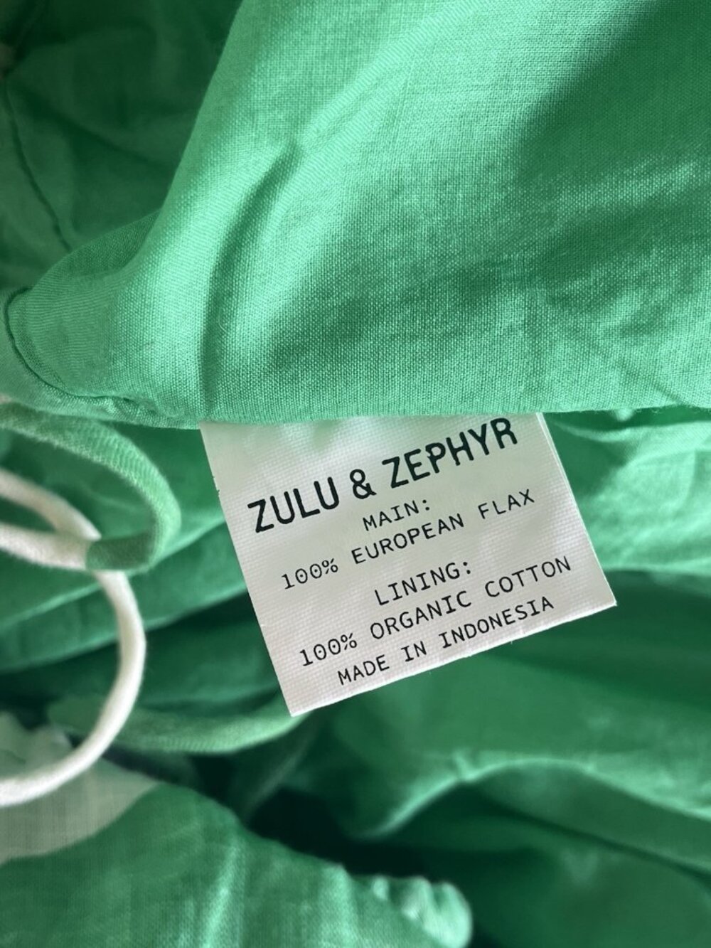 ZULU & ZEPHYR Women's Green Floral Flax Oversize Strappy Summer Maxi Dress US 2 - Picture 7 of 9